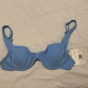 Light Blue Underwire Bikini Top - Solid Seafoam Blue